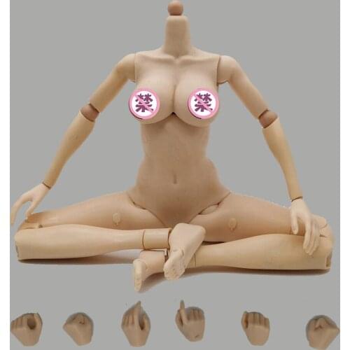 1/6th woman soldier body figure suntan/Wheat Series 1/6 Scale Super flexible Seamless Female body Repay Version Body Model