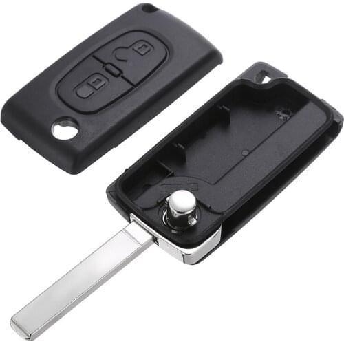 1pc Plastic Remote Key Case 2 Buttons Flip Folding Key Fob Case Shell for Citroen C2 C3 Picasso Plueriel 2005 - 2009