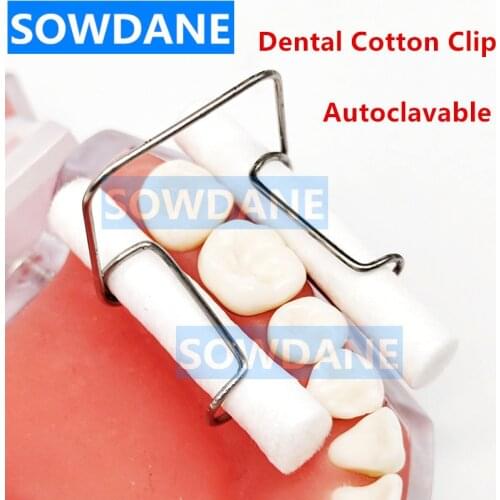 10pcs Dental Cotton Roll Holder Clip Dental Ortho Isolator Tool Clinic Lab Supplies Cotton Holder Stainless Steel Autoclavable