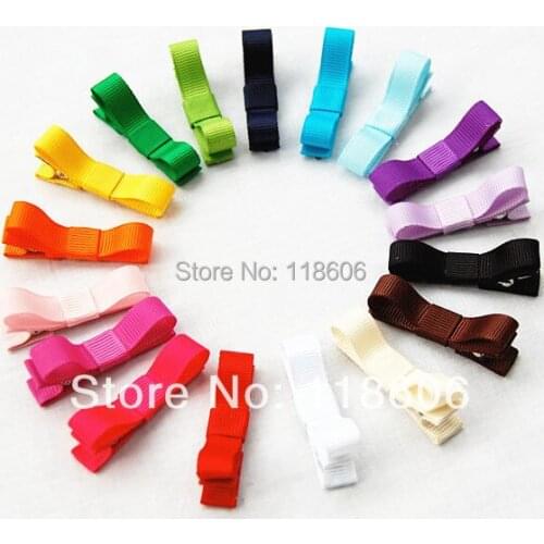 1000pcs Grosgrain Ribbon Tuxedo Bow with Single-Prong Alligator Clip U-Pick Colors Free Shipping