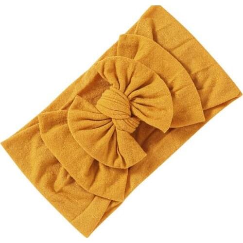 27 Color Choose 30pc/lot Cute Bow Nylon Headbands Girls Solid Bows Nylon Elastic Headbands Children Kids Hair Accessories