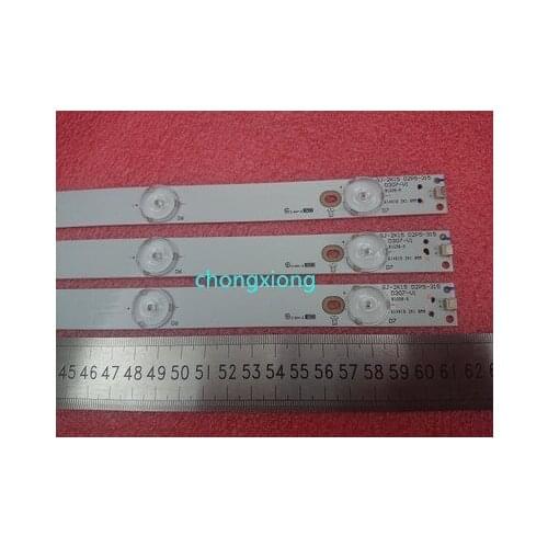 3PCS 614mm New LED Strip GJ-2K15 D2P5-315 D307-V1 For 32" TV 32PHH4100/88 32HHA5857 TPT315B5 32PFH4200 32PFT5500 LM315WF1