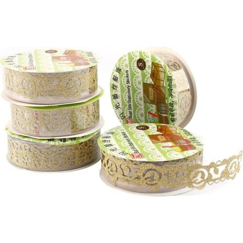 5PC Lovely Lace Style Tapes Perfect DIY Sticky Paper Sticker For Decorating Handmade Cards Embellishing Scrapbook Pages