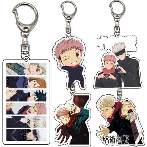 Jujutsu Kaisen Itadori Yuji Fushiguro Megumi Gojo Satoru Ryomen Sukuna Cosplay Acrylic Key Chain Pendant Keyring Prop