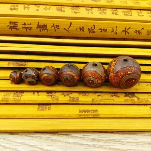 Antique Three-Eye Pearl Tibetan Natural Old Agate Spatial Bead Accessories DIY Handstring