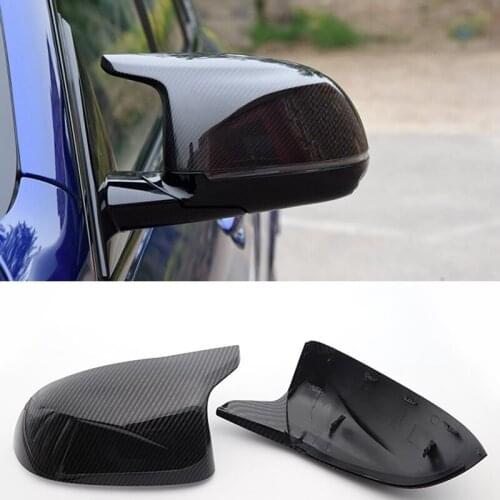 Carbon Fiber ABS Car M Style Door Side Mirror Cover Rear Mirror Cap For-BMW X3 F25 X4 F26 X5 F15 X6 F16 2014-2018
