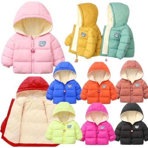 2020 Baby Girls Hooded Down Jackets winter Kids Coats Boys Cartoon Thicken Warm Jacket Coat Jacket Toddler Girl Jacket Outerwear