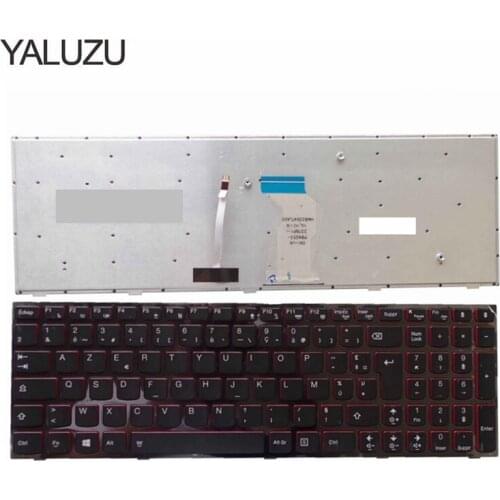 YALUZU New FR French Laptop Keyobard For Lenovo for Ideapad Y500 Y500N Y500NT Y510P Backlit Red Side