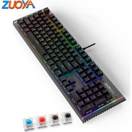 Gaming Mechanical Keyboard Anti-Ghosting Black Blue Red Switch Wired USB LED Backlight Keyboard Russian/English for Gamer PC