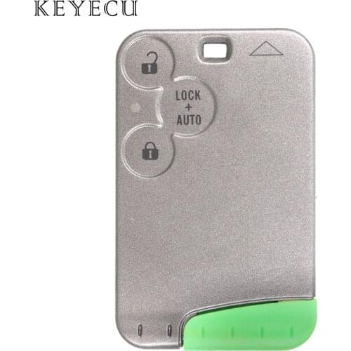 Keyecu 3 Button Remote Key Case Smart Card Keycard for Renault Laguna Espace With Insert Blade