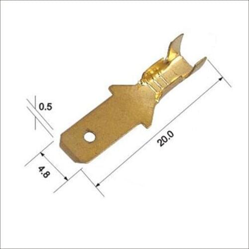 Terminals wire connector female cable connector male terminal Plugs sockets seal Copper terminal H62Y2 DJ618-4.8*0.5B