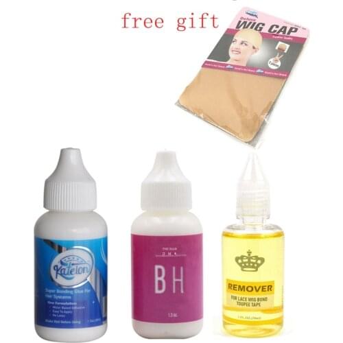 38ml Lace Wig Glue Hair Bonding + 30mlRemover + Wax Sticks 75g Wig Tool Kits For Tape Toupee Hair Lace Frontal System