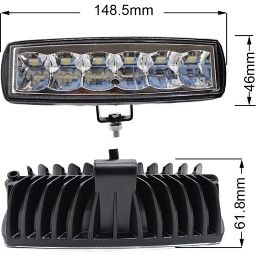 Slim 6inch Car LED Work Light Bar 30W 12V for off-road 4x4 Forklift Excavator Pick-up Raptor trucks UTE Wrangler JK Rubicon Boat