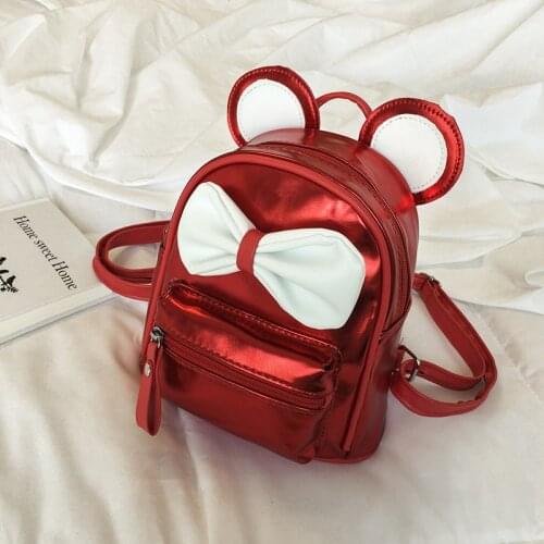 Disney cartoon Mickey new pu childrens kindergarten fashion mini schoolbag children outdoor travel storage small bag