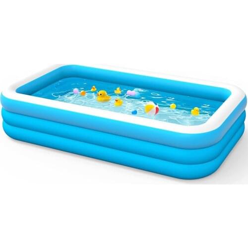 120 Inch Inflatable Thickened Abrasion Resistant Full-Sized Swimming Pool Family Interaction Summer Water Party Pool For Garden