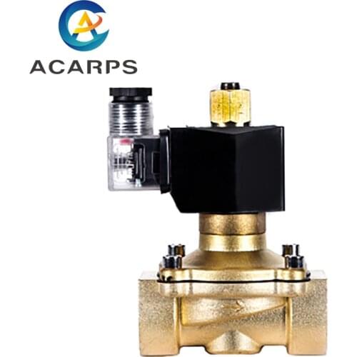 1/4" 3/8" 3/4" 1" 1-1/2" 2" Brass Normally Open Solenoid Valve IP65 Pipeline Control Switch Valve Water Valve 220V 110V 24V 12V