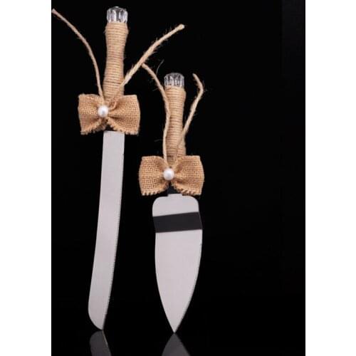 2pcs Stainless Steel Cake Knife and Shovel Set Dessert Pie Fondant Divider Cutter Spatula Server Baking Cake Tools Wedding Party