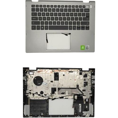 Original For DELL 14MF 5400 5406 Palmrest Upper Case Keyboard Bezel Cover US