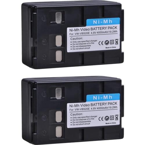 4000mAh Rechargeable Ni-MH Battery For Panasonic HHR-V212 P-V212 VW-VBS20E VW-VBS10E VSB0200 P-V211 NV-VX10 RX11EG R500EN
