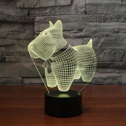 Dog Usb 3d Vision Lamp Electronic Products Table Lamps For Living Room Childrens room decoration 3D night light Desk Lamp