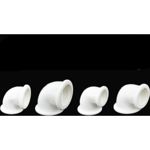 Female x Female Thread 1/2" 3/4" 1" 90 Deg Plastic Elbow Pipe Fitting Connector Coupler For Water Fuel PPR
