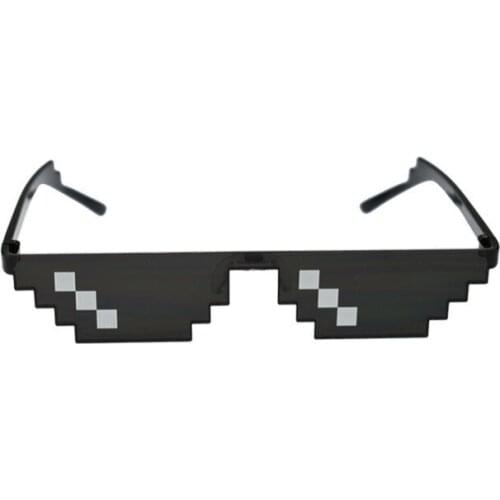 Popular Mosaic Glasses 8 Bit MLG Pixelated Sunglasses Women Men Brand Thug Life Party Eyeglasses Vintage Sun Glasses