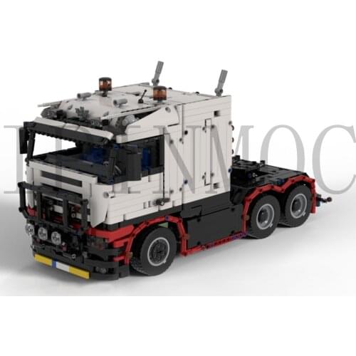 The static model of Scania trailer head technology block assembly block 6X4 shows that it can remote control 2782 pieces and is