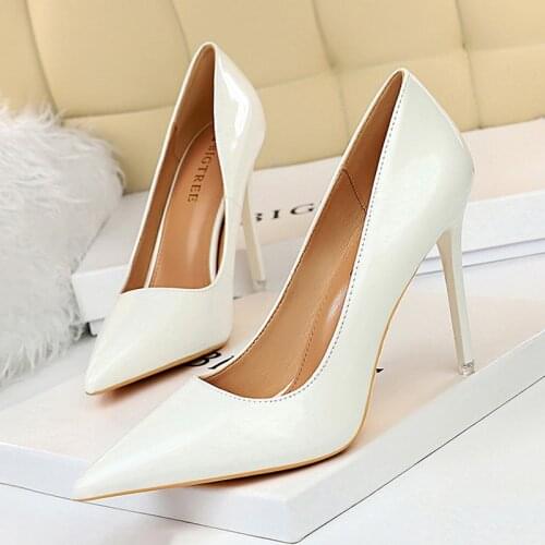 Shallow Womens Pumps Shoes On Heels Party Shoes Ladies High Heels Female Stiletto Pointed Toe Ladies Wedding Shoes Plus Size