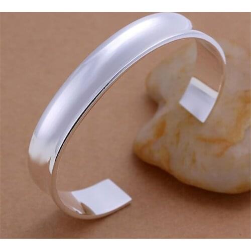 KN-B078 Wholesale Silver Color Bangle Factory Price 925 Free Shipping New Arrival Fashion Jewelry Big Bangle/aggaixna