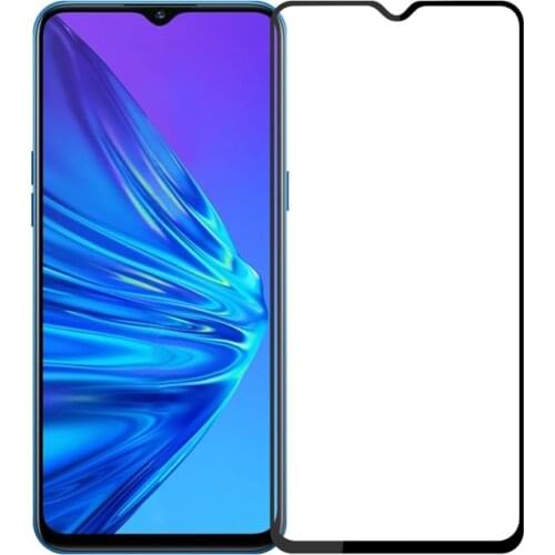 For OPPO Realme 5 Glass Tempered Glass for Realme 5 Film Full Glued 9H Phone Screen Protector Protective Glass for OPPO Realme 5