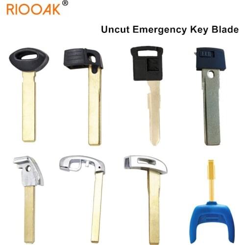 Replacement Uncut Emergency Key Blank Blade Uncut Insert Key for Keyless Remote Key Fob