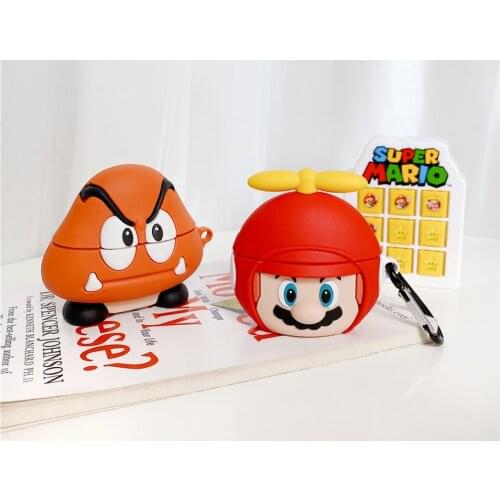 Super Mario Protective Shell for AirPods 1/2-Pro 3 Generation Wireless Bluetooth Headset Protective Cover Shell Birthday Gift