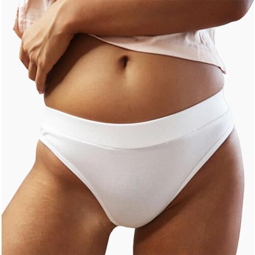 Women Cotton Panties High Elasticity Briefs Mid-Waist Underwear Soft Cotton Undies Female Panty