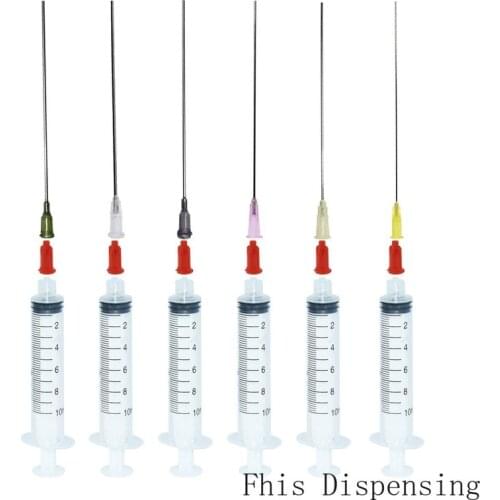 10ml 10cc Syringe Luer Lock up and 14G 16G18G 19G 20G Blunt Tip Needle Length 10cm Pack of 3