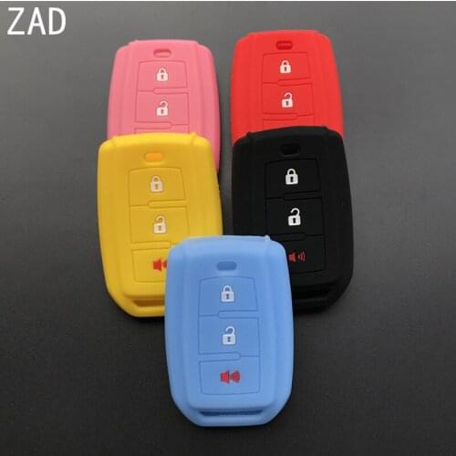 ZAD 3 Button Smart Remote silicone Car Key Case cover fob shell skin set protector Holder For Toyota Keyless Entry FOB Accessory