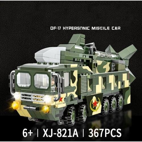 367pcs Military Force Series China Missile Car Modle Building Blocks Education Toys Kids Toys For Boys Birthday Gift Christmas
