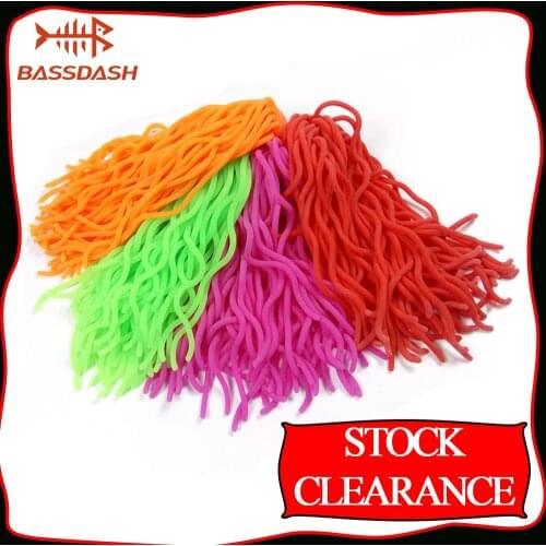 Bassdash 60 strands/pcs Fshing Lures Earthworm Rubber Bait Soft Worm Squirmy Wormy Fly Tying Material Maggots Mimic Baits