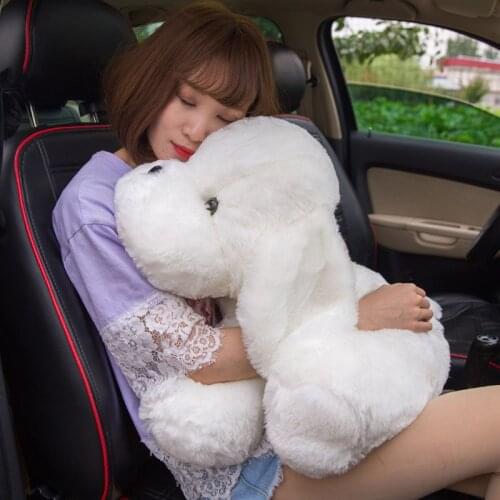 Dorimytrader Big Soft Puppy Doll Cartoon White Dog Plush Toy for Children Gift Car Decoration 24inch 60cm DY50779