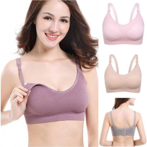 Cotton Nursing Bra Breastfeeding Bras for Women Maternity Bra Plus Big Size Easy Feeding Bra