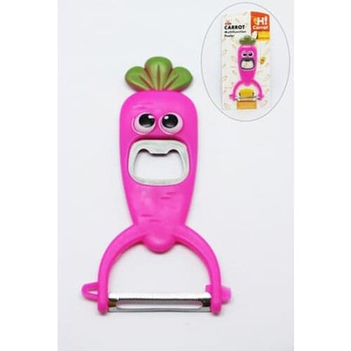 Colorful Patterned Steel Double Headed Peeler Opener Pink Vegetable Fruit Peeler Multifunctional Opener