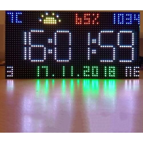 P2.5LED Matrix Unit Board 64 * 32 Pixels 1/16 Scanning Indoor SMD2121 Full Color Display Module 160 * 80mm Size