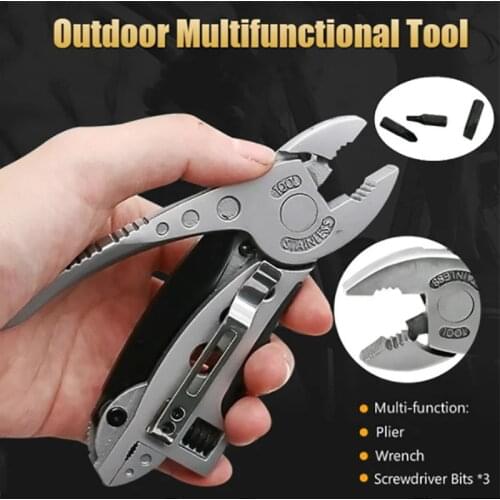 Multifunctional Wrench Tool Adjustable Pliers Pocket Foldable Multitool Screwdriver Set Kit For Outdoor Survival Accesorios