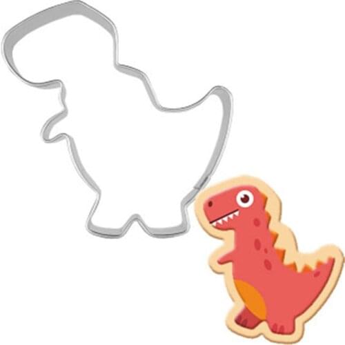 Tyrannosaurus Rex Cookie Mold Set Stainless Steel Dinosaur Biscuit Cutter Home Diy Cookie Decorating Cookie Press Cookie Mold