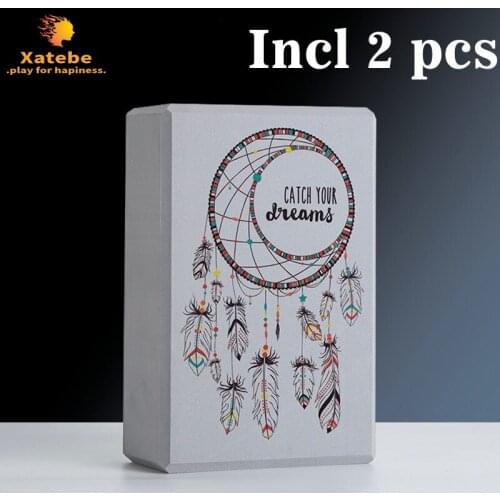 2pcs set EVA yoga block foam brick black Stretching Aid Gym Pilates for Exercise Fitness Pilates Meditation Fitness Equipment