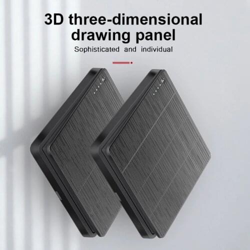 KAMANNI 1 Gang 2 Way Super screen On / Off Wall Light Switches Fluorescent indicator Matte brushed panel Black SK-1 Series