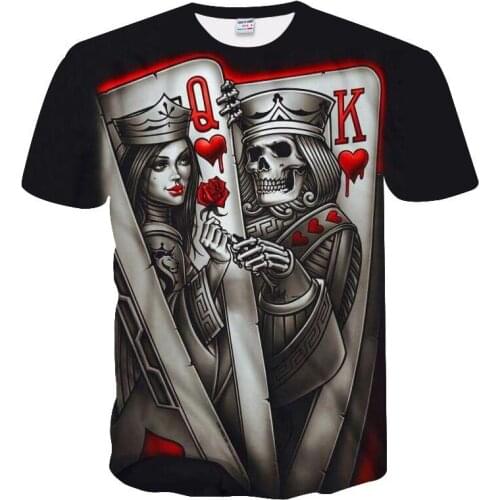 2020 mens new personalized horror skull pattern t-shirt sports t-shirt 3D mens hip-hop funny fashion t-shirt