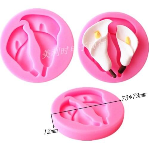 Wholesale Silicone mold K397 lily shape Resin flower mold Decoration Fondant cake mold DIY tools