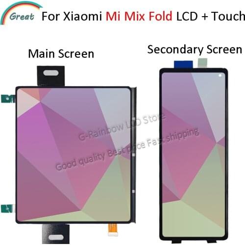 Original AMOLED For Xiaomi Mi Mix Fold LCD Display Touch Panel Digitizer For Xiaomi Mi Mix Fold LCD Mix Fold Secondary Screen