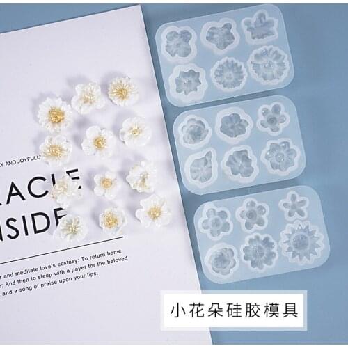 DIY Crystal Epoxy Mold Small Flowers Decoration Whole Board Multi-Specification Daisy Silicone Mold for resin