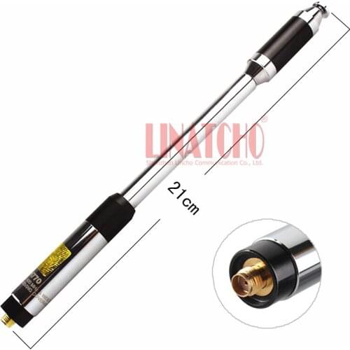 RH770 SMA female long telescopic VHF/UHF 144/430MHz Dual band Antenna UV-5R sma walkie talkie